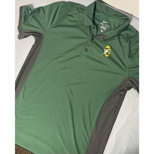 Green Bay Packers Shirt Nike Mens Polo Retro Logo Dri-Fit Green Small